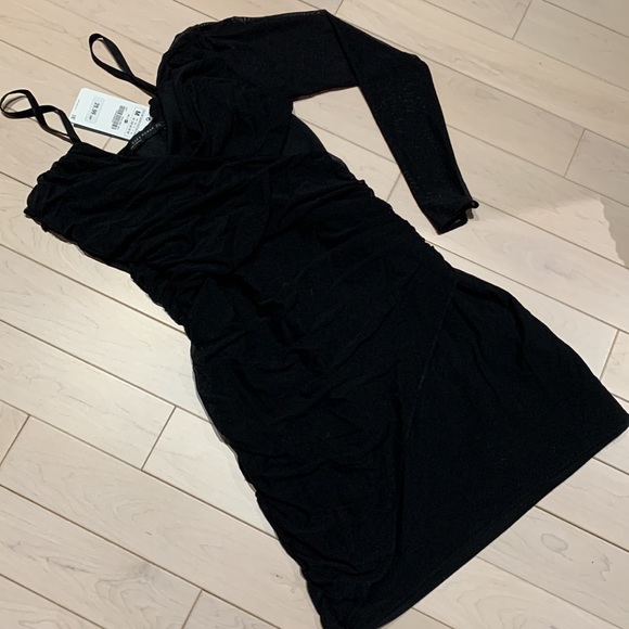 Zara one shoulder asymmetrical LBD - Picture 4 of 11